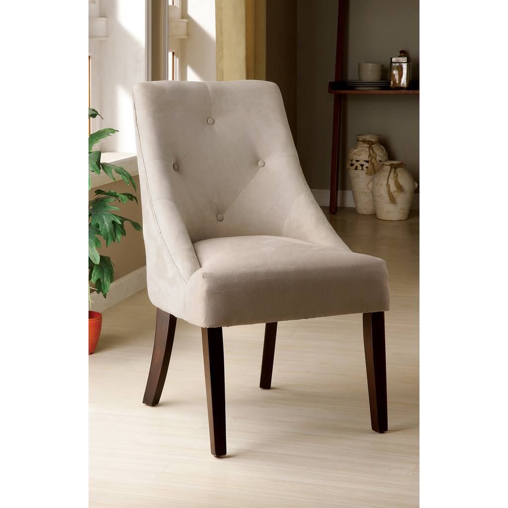 Furniture of America Ivory Aura Leisure Microfiber Dining Chair