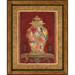 Charlene Olson 'Romantic Urn I' Embellished Framed Art Print Prints