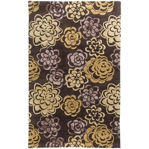 Candice Olson Hand tufted Divine Yellow Wool Rug (3'3 x 5'3) Surya 3x5   4x6 Rugs