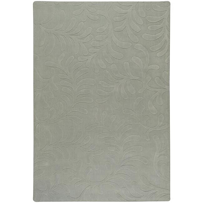 Candice Olson Loomed Sage Floral Pllush Wool Rug (33 X 53)