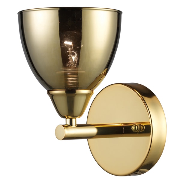 Shop Polished Gold 1-light Wall Sconce - Free Shipping Today - Overstock - 5714444