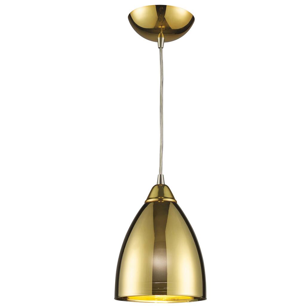Polished Gold 1-light Pendant Light Fixture