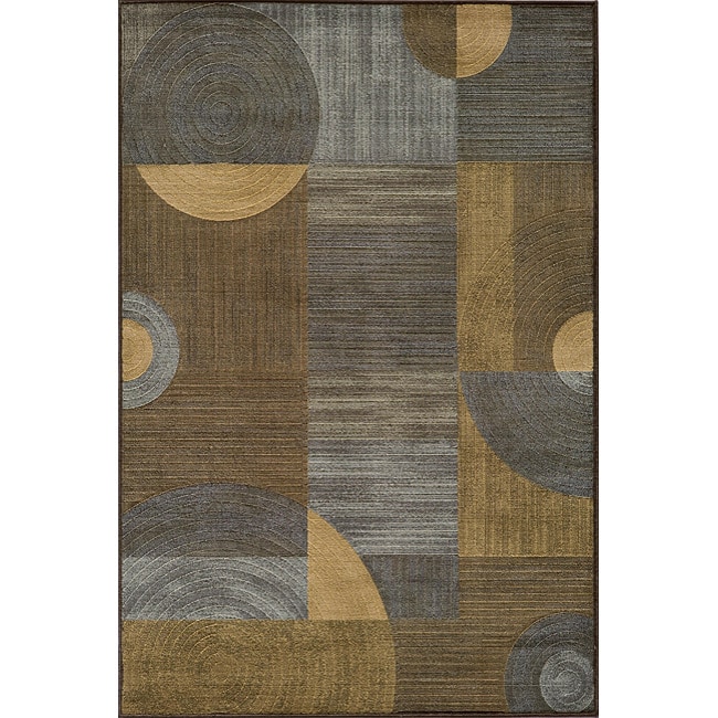 Illusion Power loomed Blue Rug (53x76)