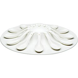 Red Vanilla Fare Porcelain 13-piece Appetizer Set