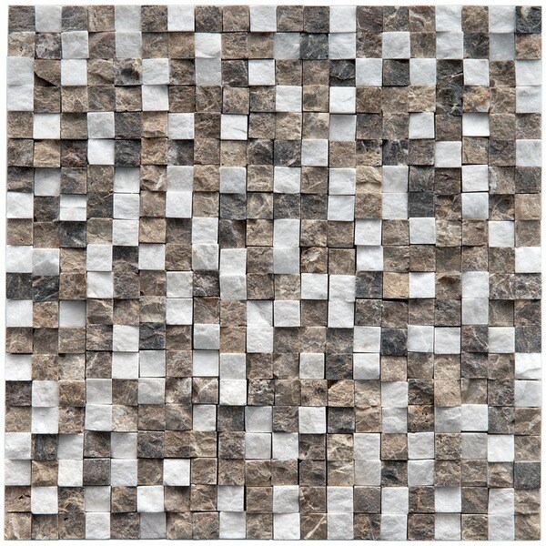 SomerTile 12x12-inch Griselda Chiseled 0.5-inch Sand Charcoal Natural ...