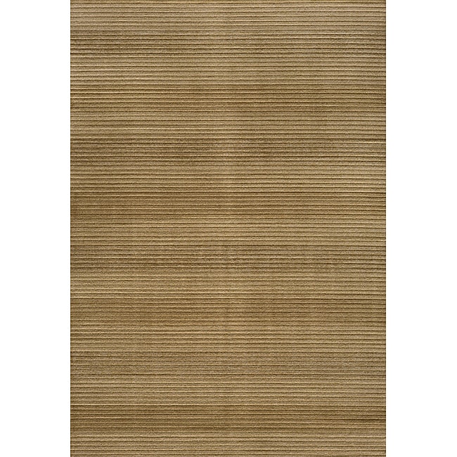 Illusion Power loomed Stripe Beige Rug (311 X 57)