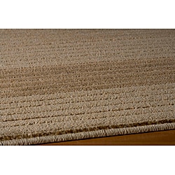 Illusion Power loomed Stripe Beige Rug (7'10 x 9'10) 7x9   10x14 Rugs