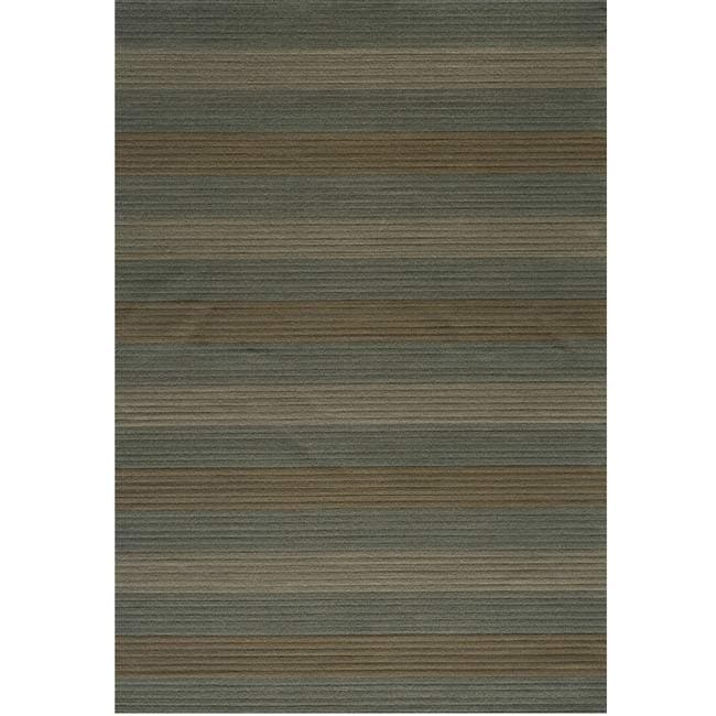 Illusion Power loomed Stripe Blue Rug (53 X 76)