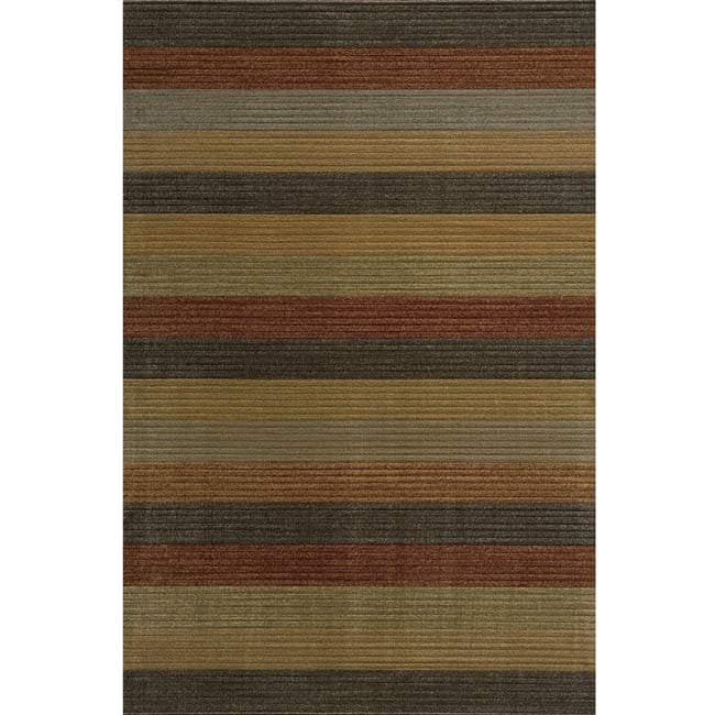 Power loomed Illusion Stripe Multi Rug (710 X 910)