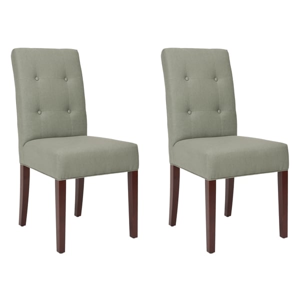 Safavieh Metro Tufted Grey Linen Side Chairs (Set of 2) Safavieh Dining Chairs