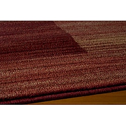 Power loomed Illusion Red Bricks Rug (9'3 x 12'6) 7x9   10x14 Rugs