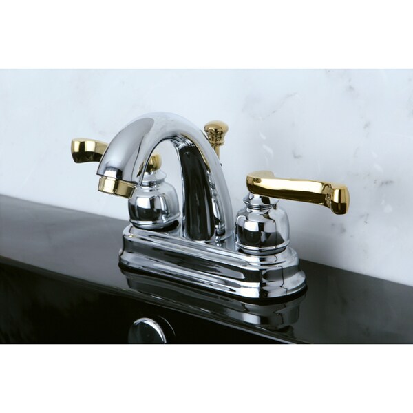 French Lever Classic Chrome/ Polished Brass Bathroom Faucet Bathroom Faucets