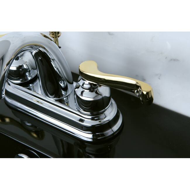 Kingston Brass French Lever Classic Chrome/ Polished Brass Bathroom