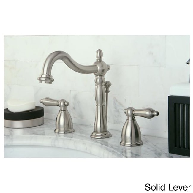 Vintage Satin Nickel Widespread Bathroom Faucet