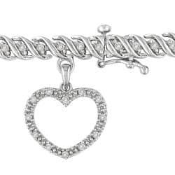 Miadora Sterling Silver 1ct TDW Diamond Bracelet
