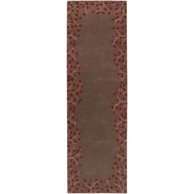 Hand tufted Whimsy Chocolate Wool Rug (26 X 8)