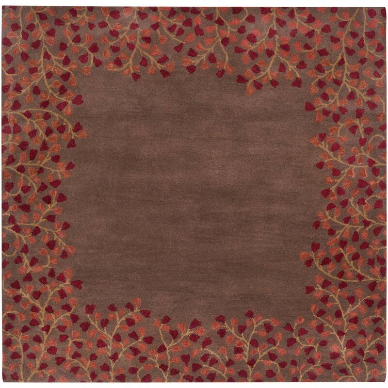 Rome Hand Tufted Floral Border Area Rug