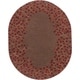 preview thumbnail 56 of 75, Rome Hand Tufted Floral Border Area Rug Brown - 8' x 10' Oval - Runner/Oval