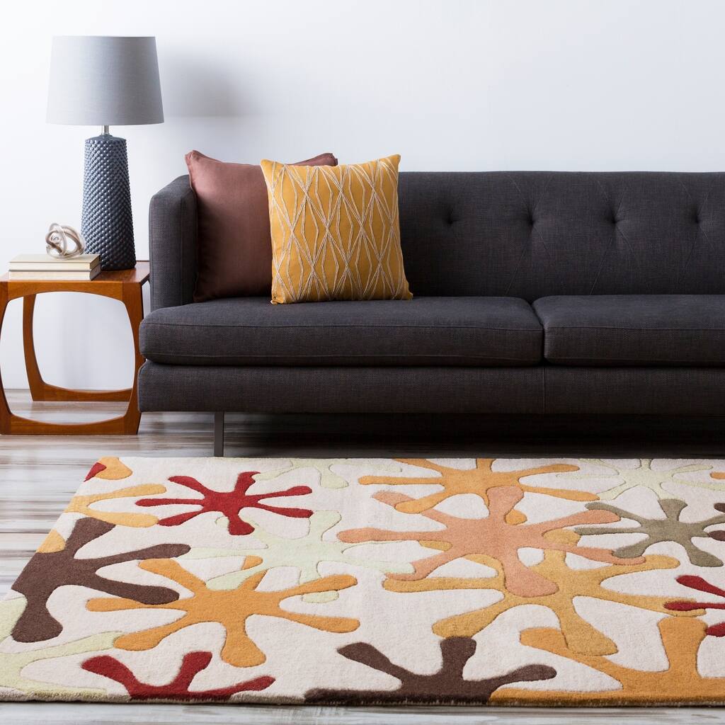 Hand-tufted Whimsy Off Beige Wool Area Rug - 3' x 12' Runner/Surplus