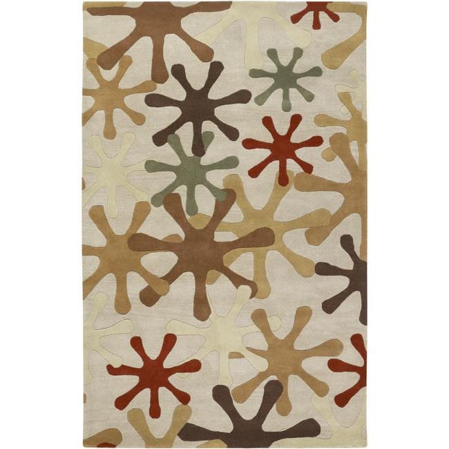 Hand-tufted Whimsy Off Beige Wool Area Rug (9' x 12')