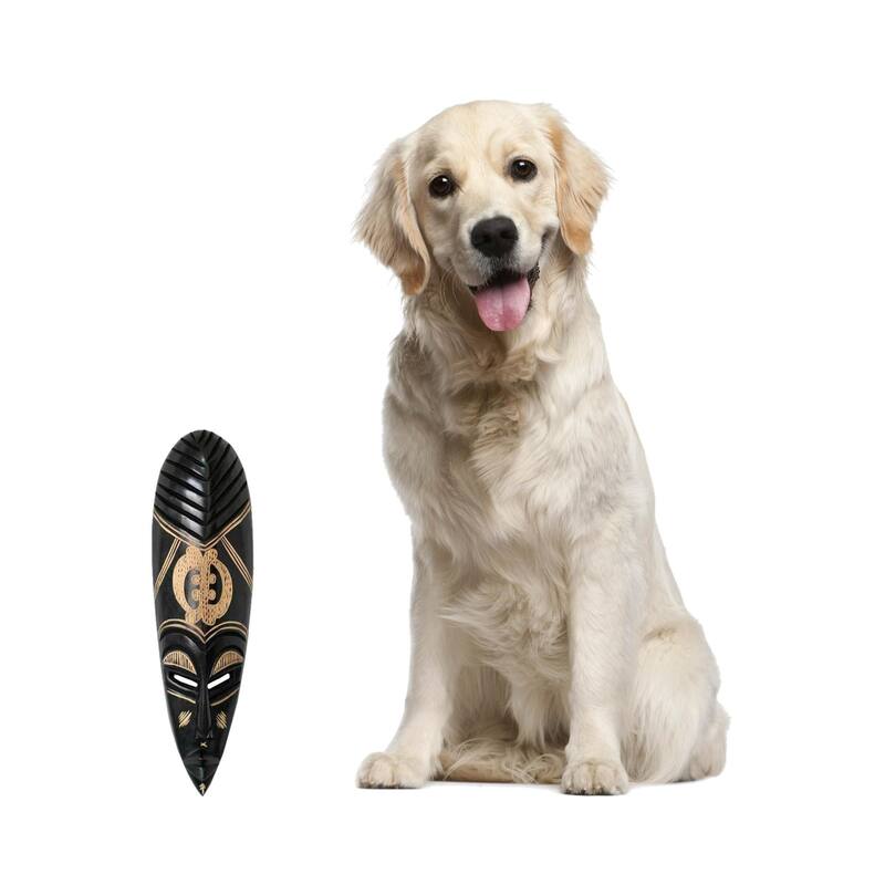 Handmade God is My Guide Tribal Wall Mask (Ghana) - Black