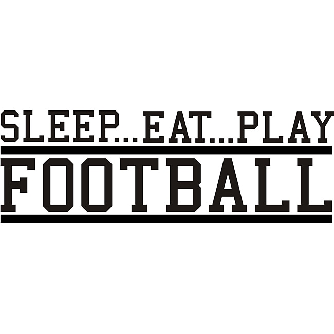 Decorative Sleep Eat Play Football Vinyl Wall Art Quote