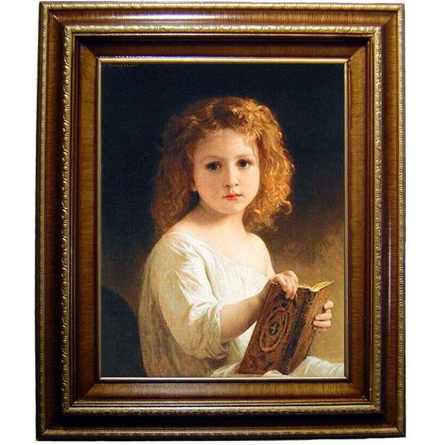 Bouguereau The Story Book Framed Canvas
