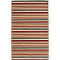 Artist's Loom Hand-tufted Casual Stripes Wool Rug (7'x10')
