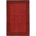 Artist's Loom Hand-tufted Casual Border Wool Rug (5'x7') - 5' x 7'