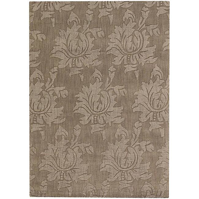Artist's Loom Hand-tufted Transitional Floral Wool Rug (7'x10') - 7' x 10'