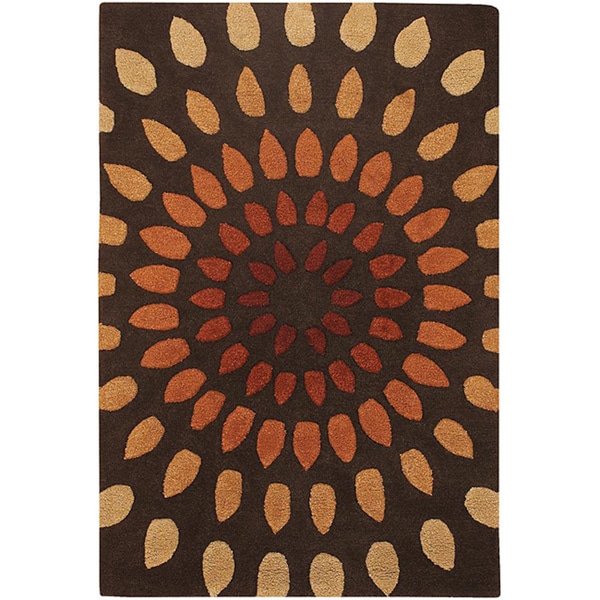 Artist's Loom Hand-tufted Contemporary Geometric Wool Rug - 7'9 x 10'6