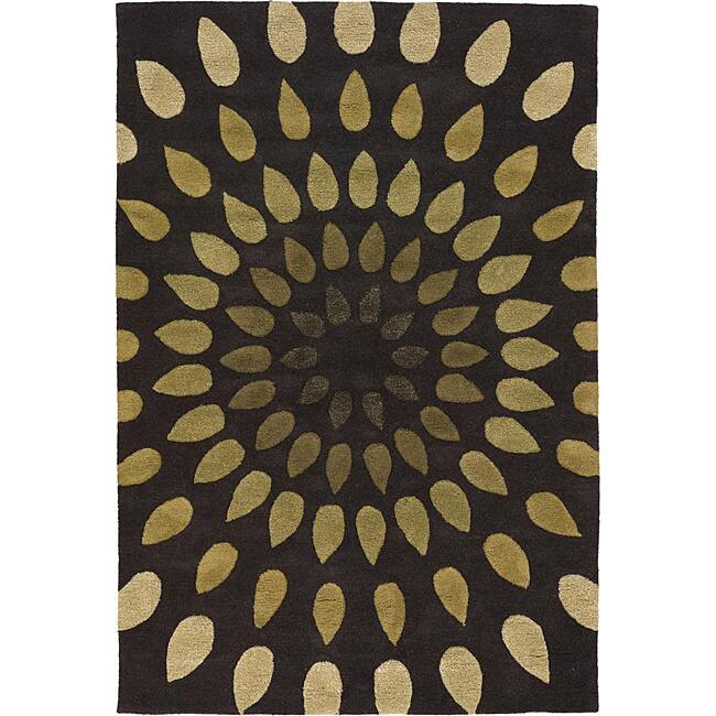 Artist's Loom Hand-tufted Contemporary Geometric Wool Rug - 9' x 13'