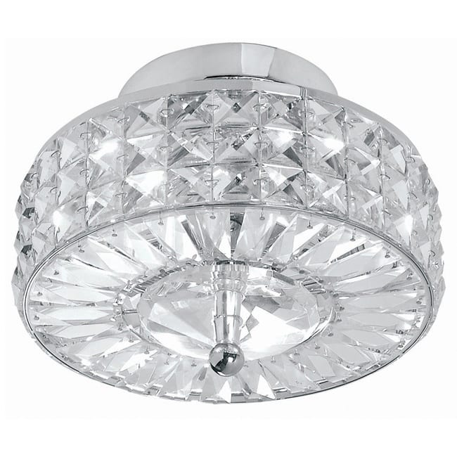 Crystorama Chelsea Three-Light Polished Chrome Finish Semi-Flush Indoor Mount