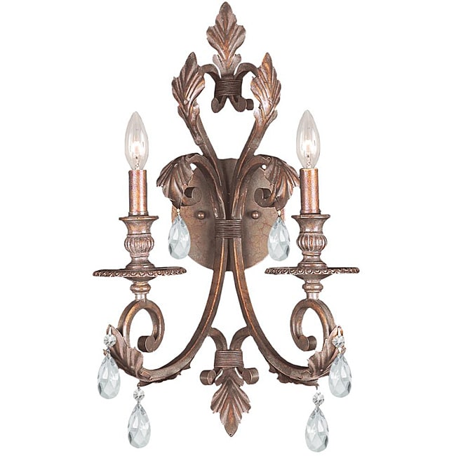 Royal 2 light Florentine Bronze Wall Sconce