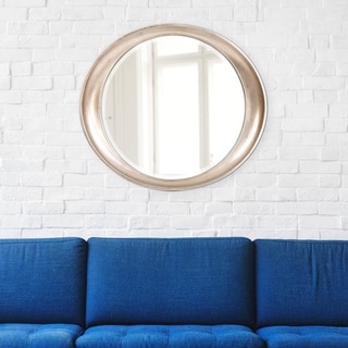 Allan Andrews Tyler Dillon Metallic Warm Silver Framed Oval Wall Mirror