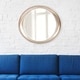 preview thumbnail 1 of 5, Allan Andrews Tyler Dillon Metallic Warm Silver Framed Oval Wall Mirror