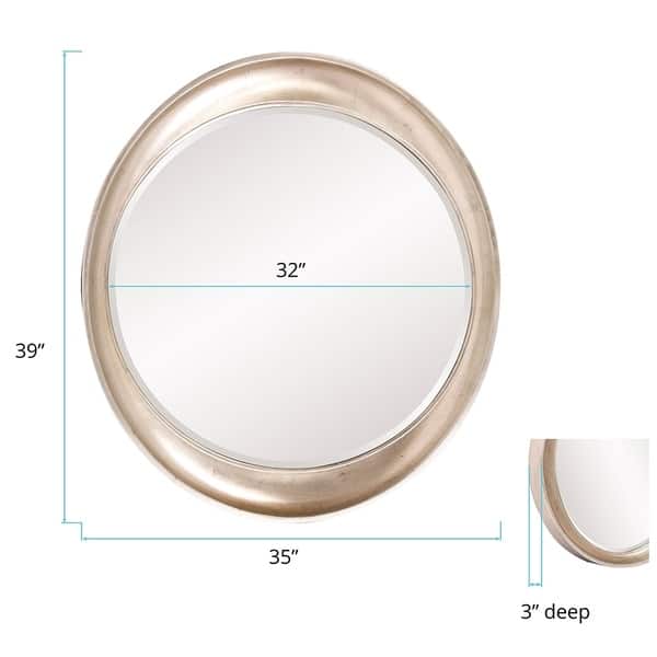 Allan Andrews Tyler Dillon Metallic Warm Silver Framed Oval Wall Mirror