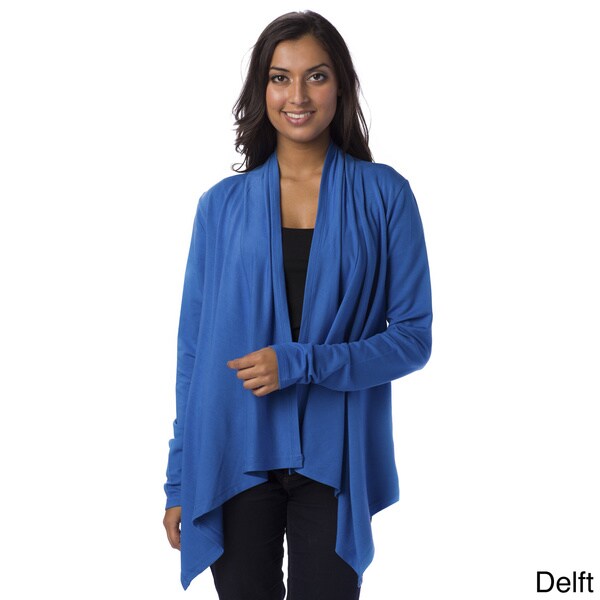 AtoZ Women's Open Front Draped Jacket