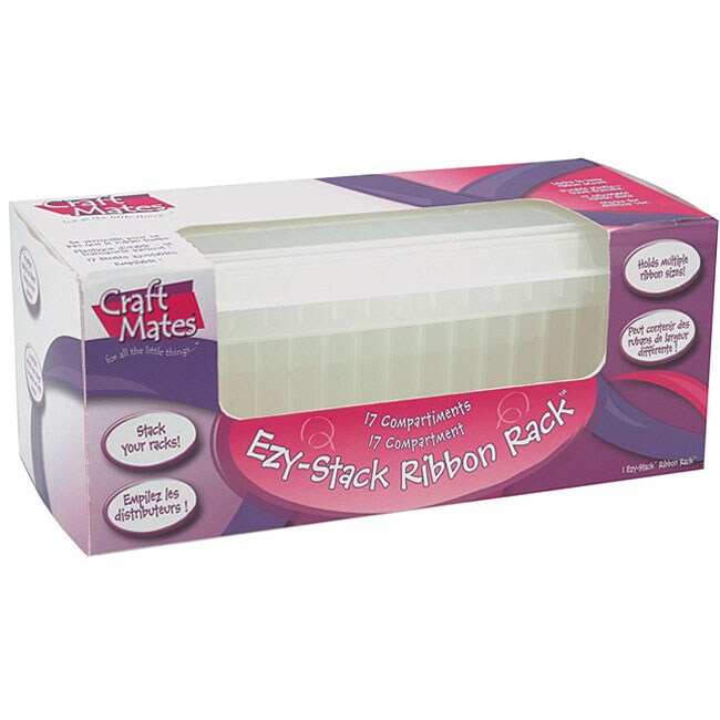 Craft Mates Ezy-Stack Ribbon Rack 18 Compartments