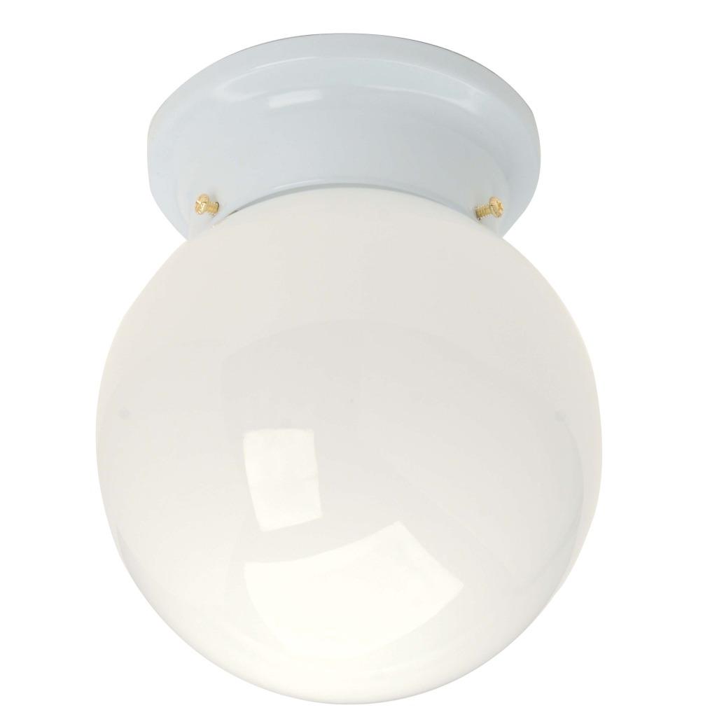 Opal 1-light White Flush-mount Light