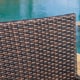 preview thumbnail 3 of 8, Benhill Outdoor Contemporary Wicker Stacking Chairs (Set of 4) by Christopher Knight Home