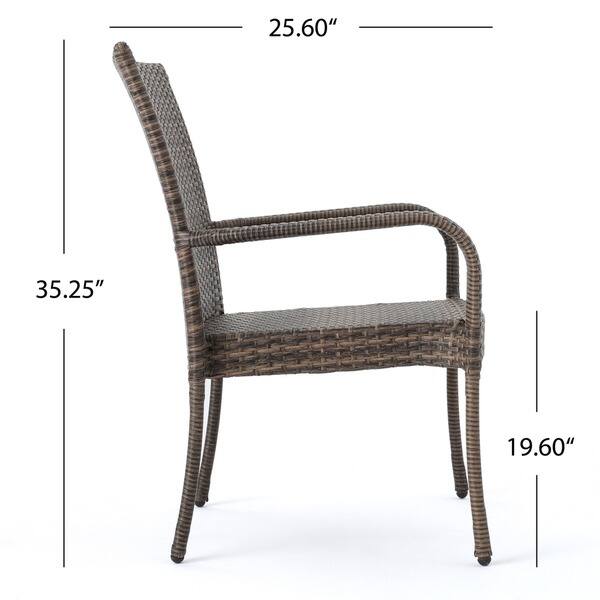 Outdoor PE Wicker Stackable Club Chairs (Set of 2) by Christopher