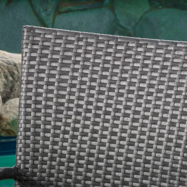 Benhill Outdoor Contemporary Wicker Stacking Chairs (Set of 2) by Christopher Knight Home