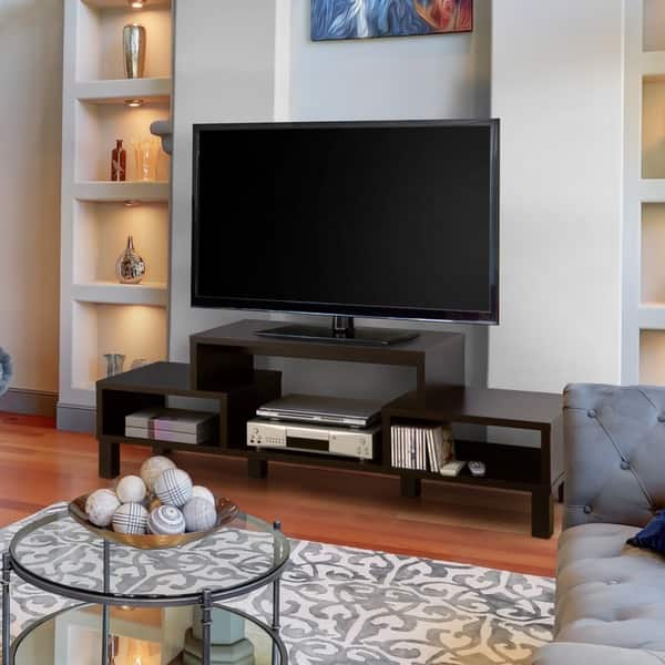 Shop Furniture Of America Rami Modern 60 Inch Brown Wood Shelf Tv