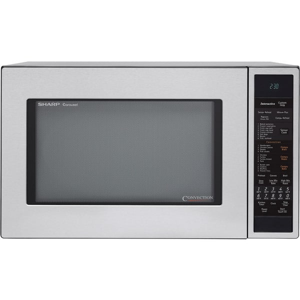 Sharp 1.5-cu ft 900-Watt Sensor Cooking Controls Countertop Convection  Microwave (White) in the Countertop Microwaves department at
