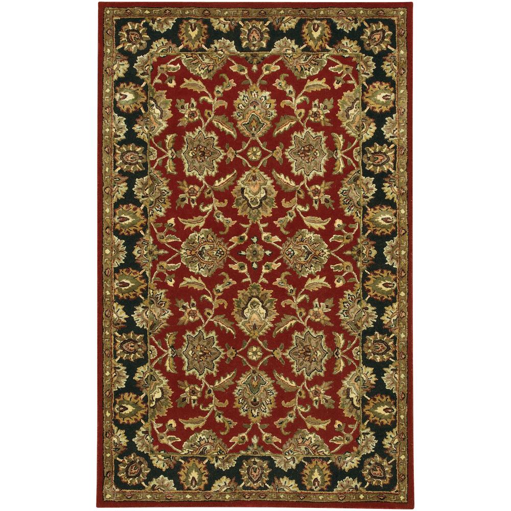 Hand tufted Mandara Oriental Red Wool Area Rug (79 X 106) (Gold, orange, brown, beige, green, black, ivoryPattern OrientalTip We recommend the use of a  non skid pad to keep the rug in place on smooth surfaces. All rug sizes are approximate. Due to the 