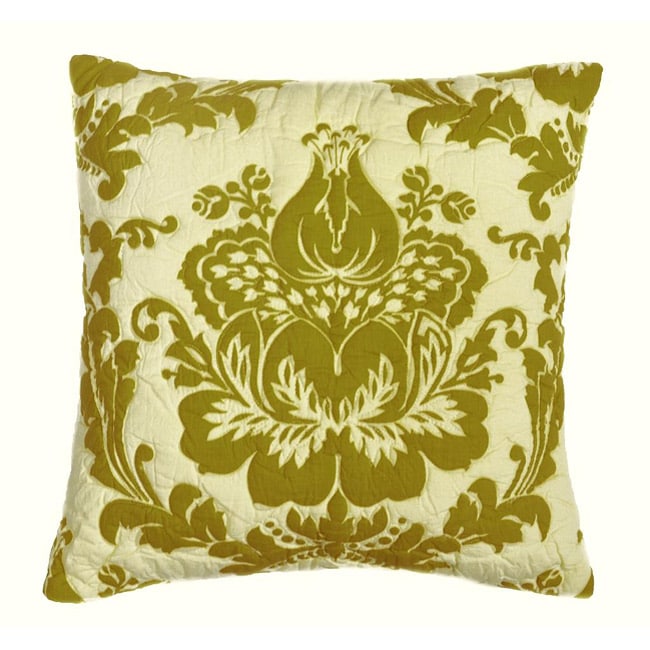 Damask Green Pillow Free Shipping Today 13471099