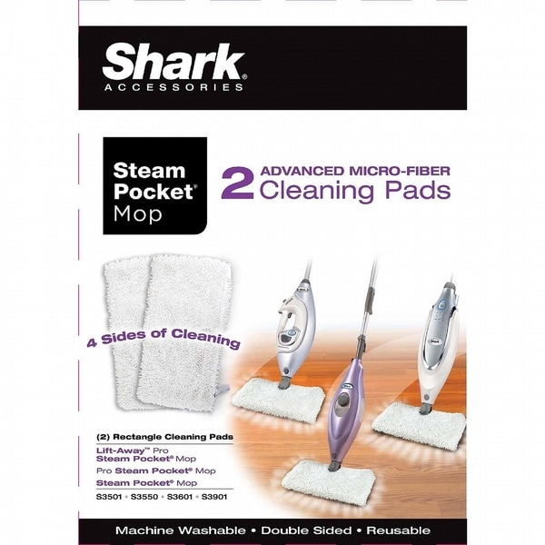 2 Replacement XL Pads to fit Shark Pocket Steam Mop S3501 