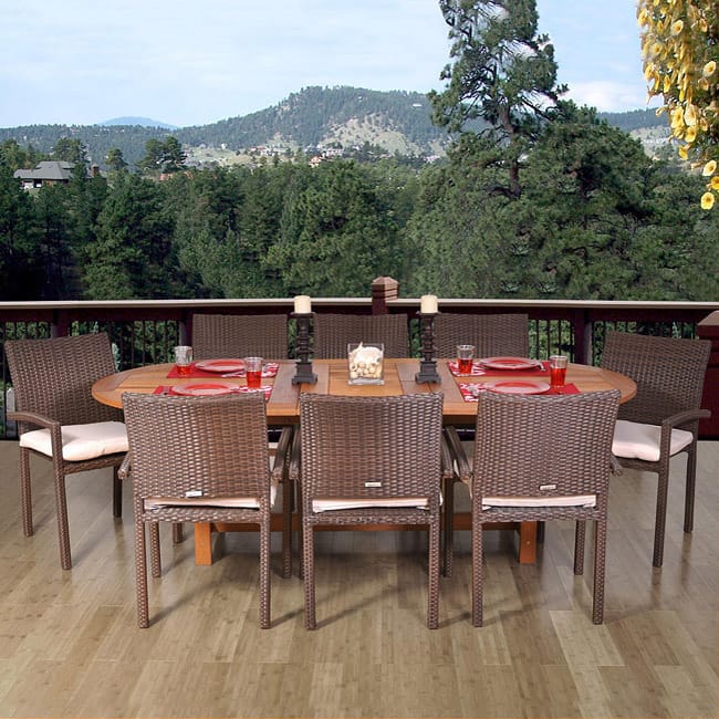 Amazonia Corsica 9 piece Dining Set With Cushions - 9 Piece