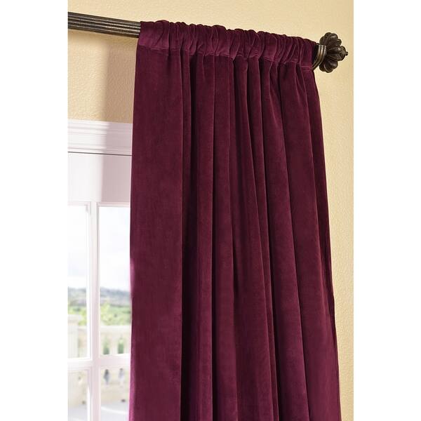 Shop Exclusive Fabrics Signature Eggplant Velvet Blackout Curtain